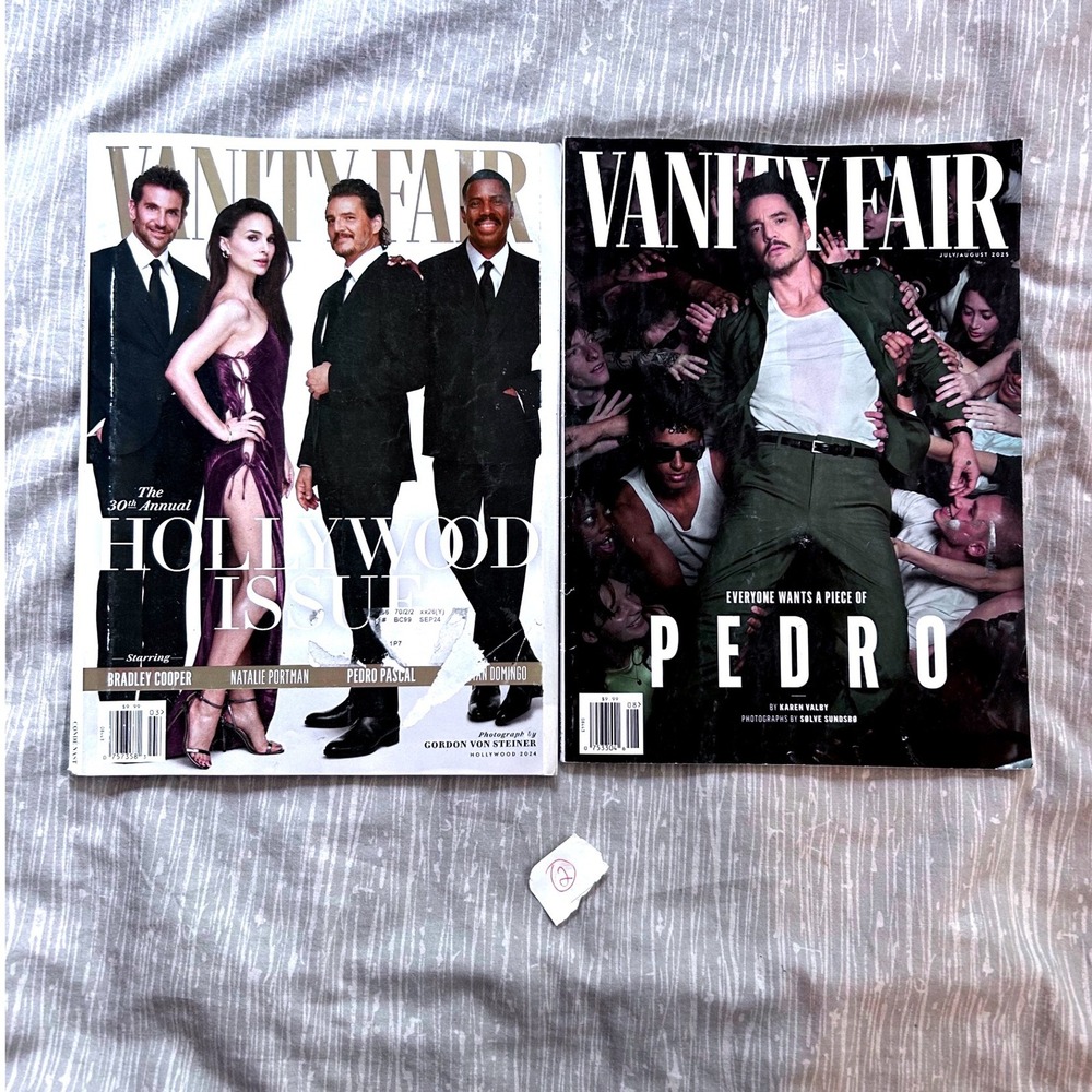 Vanity Fair Magazine Bundle Pedro Pascal Hollywood Issue March 2024 JulyAug 2025
